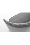 Fotel AMORINITO XL wypoczynkowy popielaty / złoty - Halmar