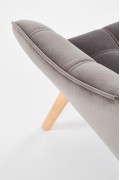 Fotel ROMEO wypoczynkowy popielaty / naturalny - Halmar