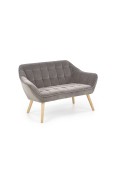 Fotel ROMEO XL wypoczynkowy popielaty / naturalny - Halmar