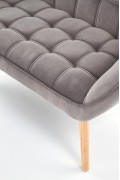 Fotel ROMEO XL wypoczynkowy popielaty / naturalny - Halmar