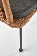Krzesło K400 czarny / naturalny / popielaty - Halmar