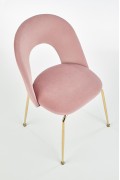 Krzesło K385 jasny różowy / złoty - Halmar
