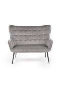 Sofa CASTEL XL jasny popiel / czarny - Halmar