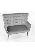 Sofa CASTEL XL jasny popiel / czarny - Halmar