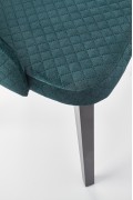 Krzesło TOLEDO 3 czarny / tap. velvet pikowany Karo 4 - MONOLITH 37 - Halmar