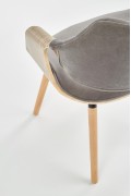 Krzesło K396 jasny dąb / popielaty - Halmar