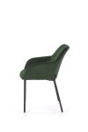 Krzesło K305 czarny / ciemny zielony - Halmar