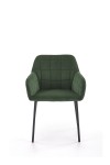 Krzesło K305 czarny / ciemny zielony - Halmar