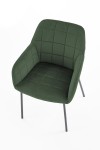 Krzesło K305 czarny / ciemny zielony - Halmar