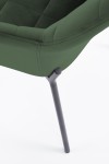Krzesło K305 czarny / ciemny zielony - Halmar