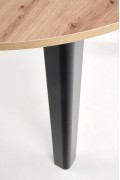 Stół RINGO kolor blat dąb artisan, nogi - czarny - Halmar