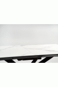Stół DIESEL rozkładany blat - biały marmur / c. popiel, nogi - czarny - Halmar