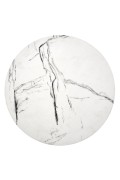 Ława ANTICA S blat - biały marmur, stelaż - czarny - Halmar