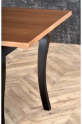 Stół WINDSOR rozkładany 160-240x90x76 cm kolor ciemny dąb/czarny - Halmar