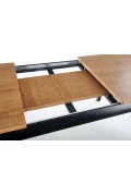 Stół WINDSOR rozkładany 160-240x90x76 cm kolor ciemny dąb/czarny - Halmar