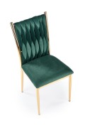 Krzesło K436 ciemny zielony/złoty - Halmar