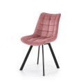 Krzesło K332 nogi - czarne, siedzisko - różowy - Halmar