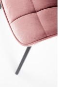 Krzesło K332 nogi - czarne, siedzisko - różowy - Halmar