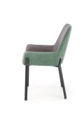 Krzesło K439 przód - ciemny popiel, tył - zielony - Halmar