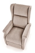Fotel AGUSTIN M rozkładany z funkcją masażu beżowy - Halmar