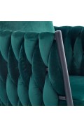 Fotel AVATAR 2 wypoczynkowy ciemny zielony/ czarny - Halmar