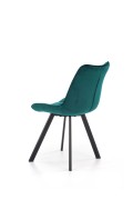 Krzesło K332 nogi - czarne, siedzisko - turkusowy - Halmar