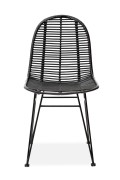 Krzesło K337 rattan czarny - Halmar