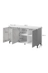 Komoda MARMO KOM150/3D czarny - Halmar