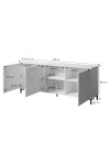 Komoda MARMO KOM200/3D biały - Halmar