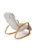 Fotel PRIME wypoczynkowy z funkcją kołyski popielaty - Halmar