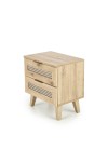 Szafka BORNEO SN-1 nocna dąb artisan/czarny - Halmar