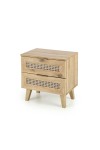 Szafka BORNEO SN-1 nocna dąb artisan/czarny - Halmar