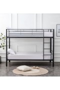 Łóżko BUNKY piętrowe / opcja dwóch łóżek pojedynczych 90, czarny - Halmar