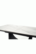 Stół OSMAN rozkładany, biały marmur / czarny - Halmar