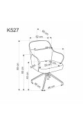 Krzesło K527 popielaty / j. popiel - Halmar