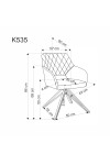 Krzesło K535 popielaty - Halmar