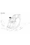 Fotel SOLARIA wypoczynkowy z funkcją masażu i podgrzewania, kremowy / popielaty - Halmar