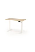 Biurko B53 z funkcją regulacji wysokości, dąb artisan / biały - Halmar