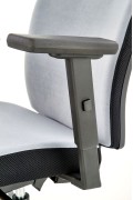 Fotel POP  pracowniczy, kolor: pasek boczny - czarny RN60999, front - popielaty M47 - Halmar