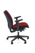 Fotel POP pracowniczy, kolor: pasek boczny - czarny RN60999, front - czerwony M04 - Halmar