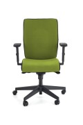 Fotel POP pracowniczy, kolor: pasek boczny - czarny RN60999, front - zielony M38 - Halmar