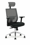 Fotel ADMIRAL gabinetowy popielato / czarny - Halmar