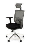 Fotel ADMIRAL gabinetowy popielato / czarny - Halmar