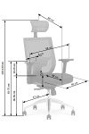 Fotel ADMIRAL gabinetowy popielato / czarny - Halmar