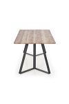Stół CALGARY , blat - orzech rustykalny, nogi - czarny - Halmar
