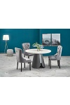 Stół REMIGIO rozkładany blat: biały marmur, noga: popielaty - Halmar