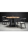 Stół MIYAKI blat - dąb naturalny, noga - czarny - Halmar
