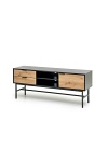 Stolik MURANO RTV-1 RTV dąb artisan/czarny - Halmar
