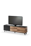 Stolik RANDOM RTV-2 RTV 180 cm dąb wotan/czarny - Halmar