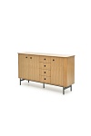 Komoda SMART KM-1 dąb naturalny/czarny - Halmar